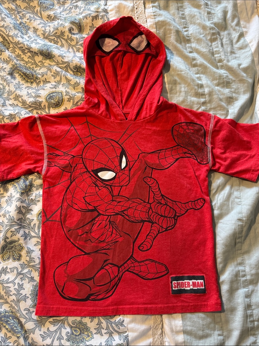 Spiderman Red Hooded Kids tshirt
